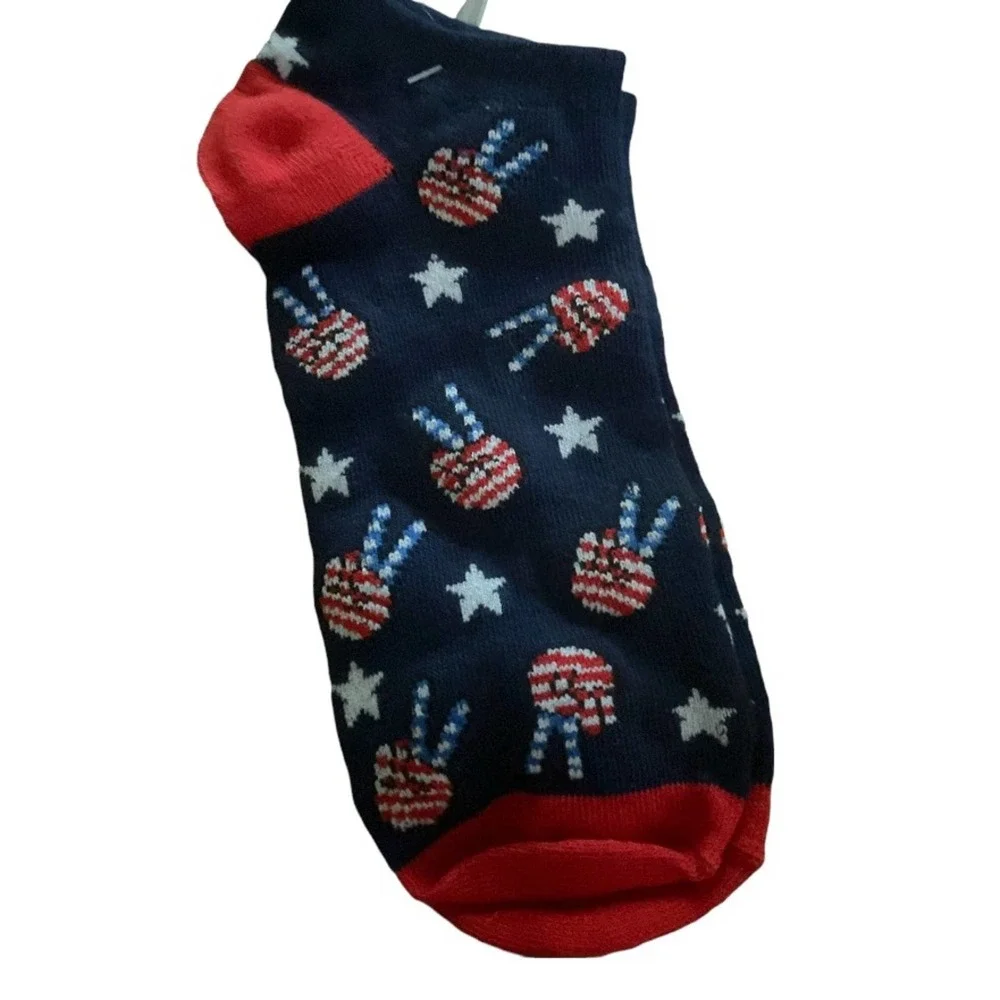 Patriotic Peace and Gnome Ankle Socks